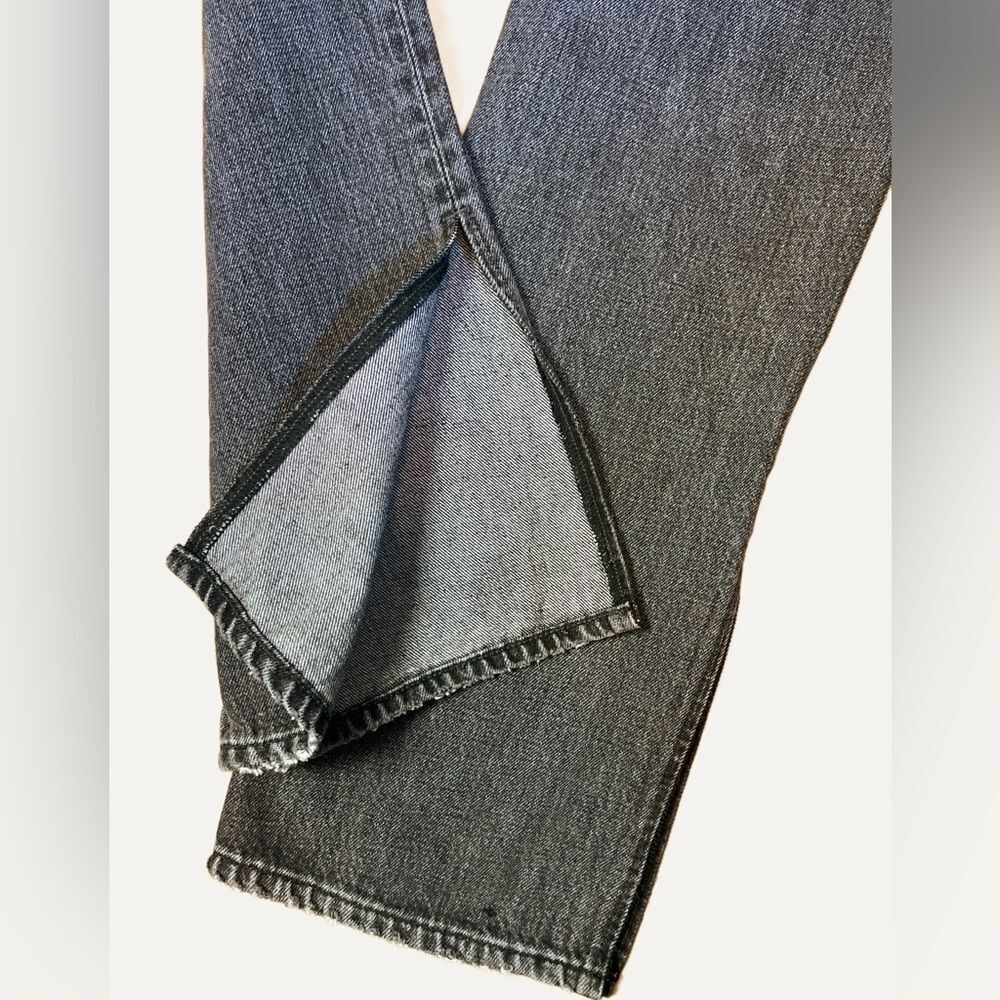 Grlfrnd Hailey Black gray Distressed Jeans with split hem - Picture 4 of 7